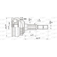 CVJ5047.10 OPEN PARTS Шарнирный комплект, Привідний вал