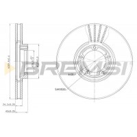 CD6849V BREMSI Гальмівний диск
