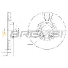 CD6849V BREMSI Гальмівний диск