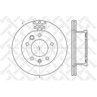 6020-3334V-SX STELLOX Гальмівний диск