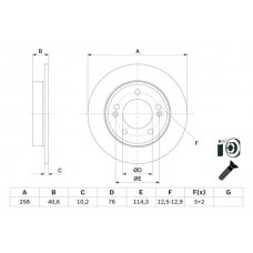 0 986 479 E68 BOSCH Гальмівний диск
