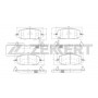 BS-1528 ZEKKERT Комплект гальмівних колодок дисковий гальм