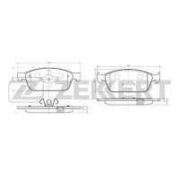 BS-1249 ZEKKERT Комплект гальмівних колодок дисковий гальм