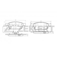BS-1249 ZEKKERT Комплект гальмівних колодок дисковий гальм