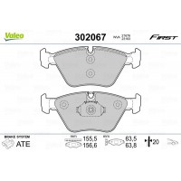 302067 VALEO Комплект гальмівних колодок дисковий гальм