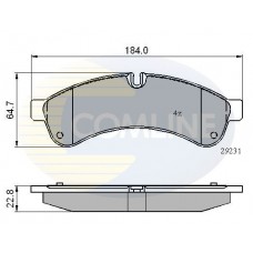 CBP01727 COMLINE КомплеК т гальмівних колодок, дискове гальмо