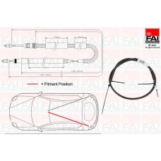 FBC0016 FAI AutoParts Тросик, cтояночный тормоз