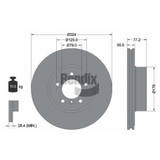 BDS1087HC BENDIX Braking Гальмівний диск