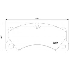 P 65 021 BREMBO КомплеК т гальмівних колодок, дискове гальмо
