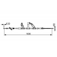 1 987 482 531 BOSCH Тросик, cтояночный тормоз