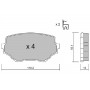 BPSZ-1902 AISIN Комплект гальмівних колодок дисковий гальм