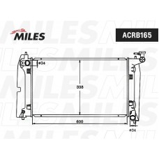 ACRB165 MILES Радіатор охолодження двигуна