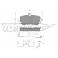 TX 12-751 TOMEX Brakes Комплект гальмівних колодок дисковий гальм