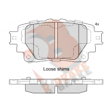 RB2376 R BRAKE Комплект гальмівних колодок дисковий гальм