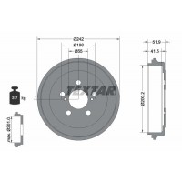 94049300 TEXTAR Гальмівний барабан