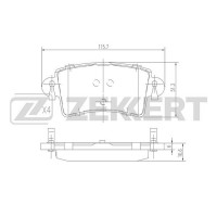 BS-1004 ZEKKERT Комплект гальмівних колодок дисковий гальм