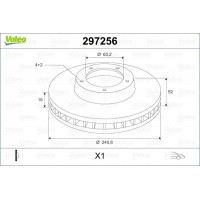 297256 VALEO Гальмівний диск