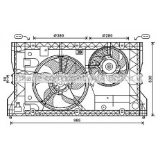 OL7588 AVA QUALITY COOLING Вентилятор охолодження двигуна