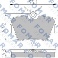 FO 920281 FOMAR Friction КомплеК т гальмівних колодок, дискове гальмо