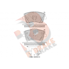 RB2354 R BRAKE Комплект гальмівних колодок дисковий гальм