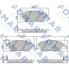 FO 935381 FOMAR Friction КомплеК т гальмівних колодок, дискове гальмо