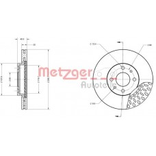 6110216 METZGER Гальмівний диск
