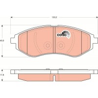GDB3330 TRW Комплект гальмівних колодок дисковий гальм