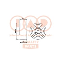 127-16030 IAP QUALITY PARTS Натяжний ролик ремінь ГРМ