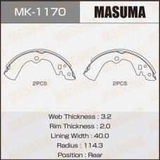 MK-1170 MASUMA Комплект гальмівних колодок