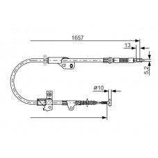 1 987 477 753 BOSCH Тросик, cтояночный тормоз