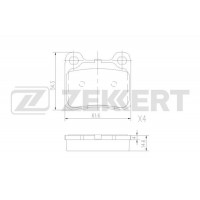 BS-1581 ZEKKERT Комплект гальмівних колодок дисковий гальм