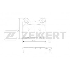 BS-1581 ZEKKERT Комплект гальмівних колодок дисковий гальм