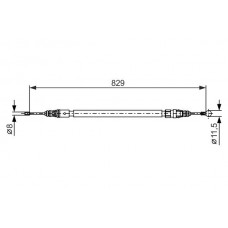 1 987 482 372 BOSCH Тросик, cтояночный тормоз
