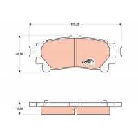 GDB4174 TRW Комплект гальмівних колодок дисковий гальм