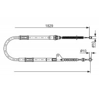 1 987 477 545 BOSCH Тросик, cтояночный тормоз