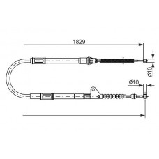 1 987 477 545 BOSCH Тросик, cтояночный тормоз