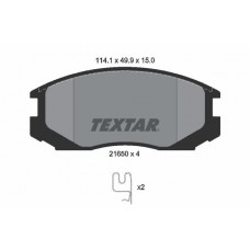2165001 TEXTAR Комплект гальмівних колодок дисковий гальм