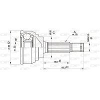 CVJ5103.10 OPEN PARTS Шарнирный комплект, Привідний вал