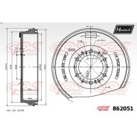 862051 MAXTECH Гальмівний барабан