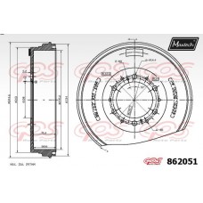 862051 MAXTECH Гальмівний барабан