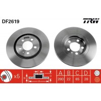 DF2619 TRW Гальмівний диск