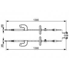 1 987 482 459 BOSCH Тросик, cтояночный тормоз