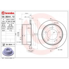 09.B644.11 BREMBO Гальмівний диск