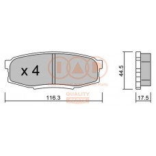 704-17211P IAP QUALITY PARTS Комплект гальмівних колодок дисковий гальм