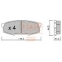 704-17211P IAP QUALITY PARTS Комплект гальмівних колодок дисковий гальм