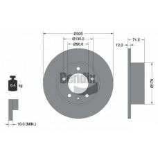 BDS1024 BENDIX Braking Гальмівний диск