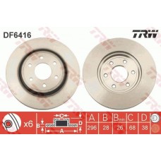 DF6416 TRW Гальмівний диск