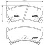 8DB 355 027-401 HELLA Комплект гальмівних колодок дисковий гальм