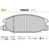 598020 VALEO Комплект гальмівних колодок дисковий гальм