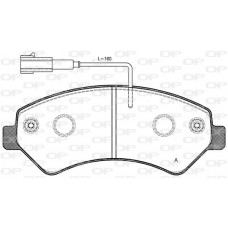 BPA1275.12 OPEN PARTS Комплект гальмівних колодок дисковий гальм